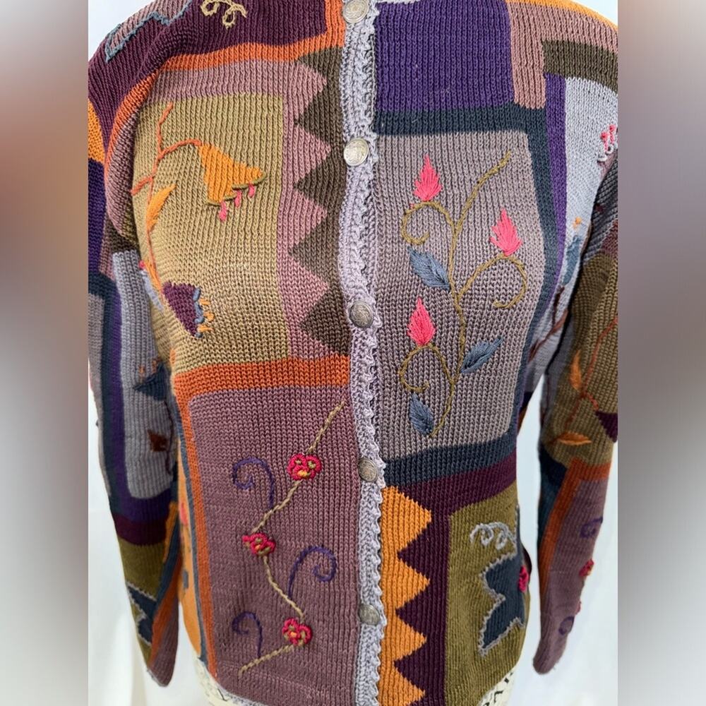 EUC Caamano Limited: Gorgeous Multi-colored Peruvian Hand Knit Sweater - Picture 5 of 6